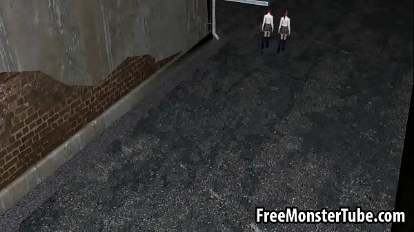 3D redhead lesbian schoolgirl babe gets eaten out