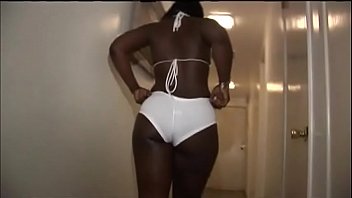 Superb black chick Taquila blows man’s cock and gets her wet pussy screwed on the sofa