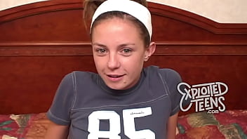 Teen with a hairy cunt makes her first POV porn