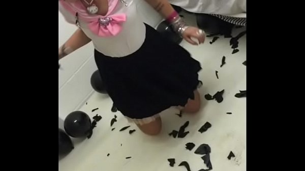 Testicle pop! Princess Almighty drunkenly pops some balloons!