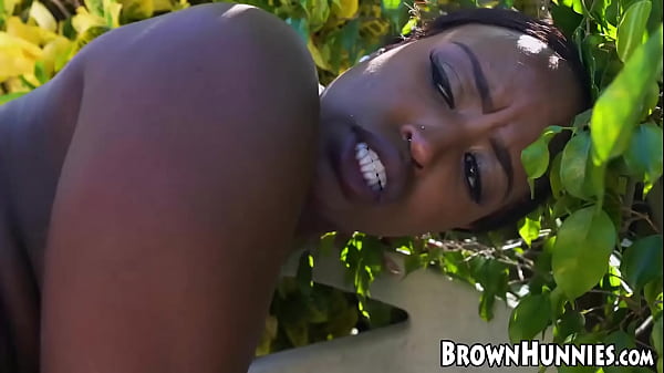 Curvy ebony turns her big booty around for pussy banging